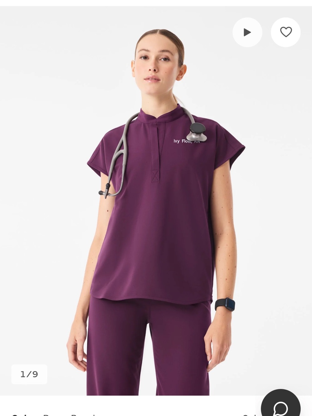 Figs Set Deep Purple NWT XXS/XS